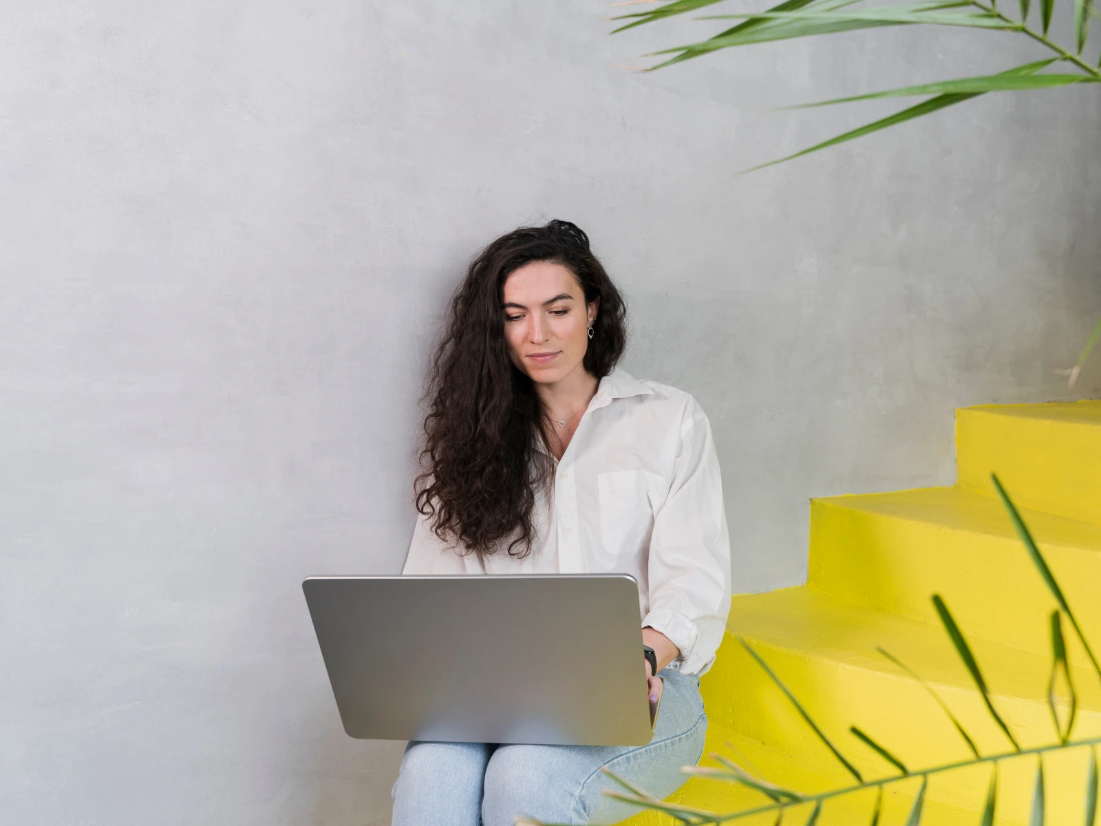 Woman with laptop